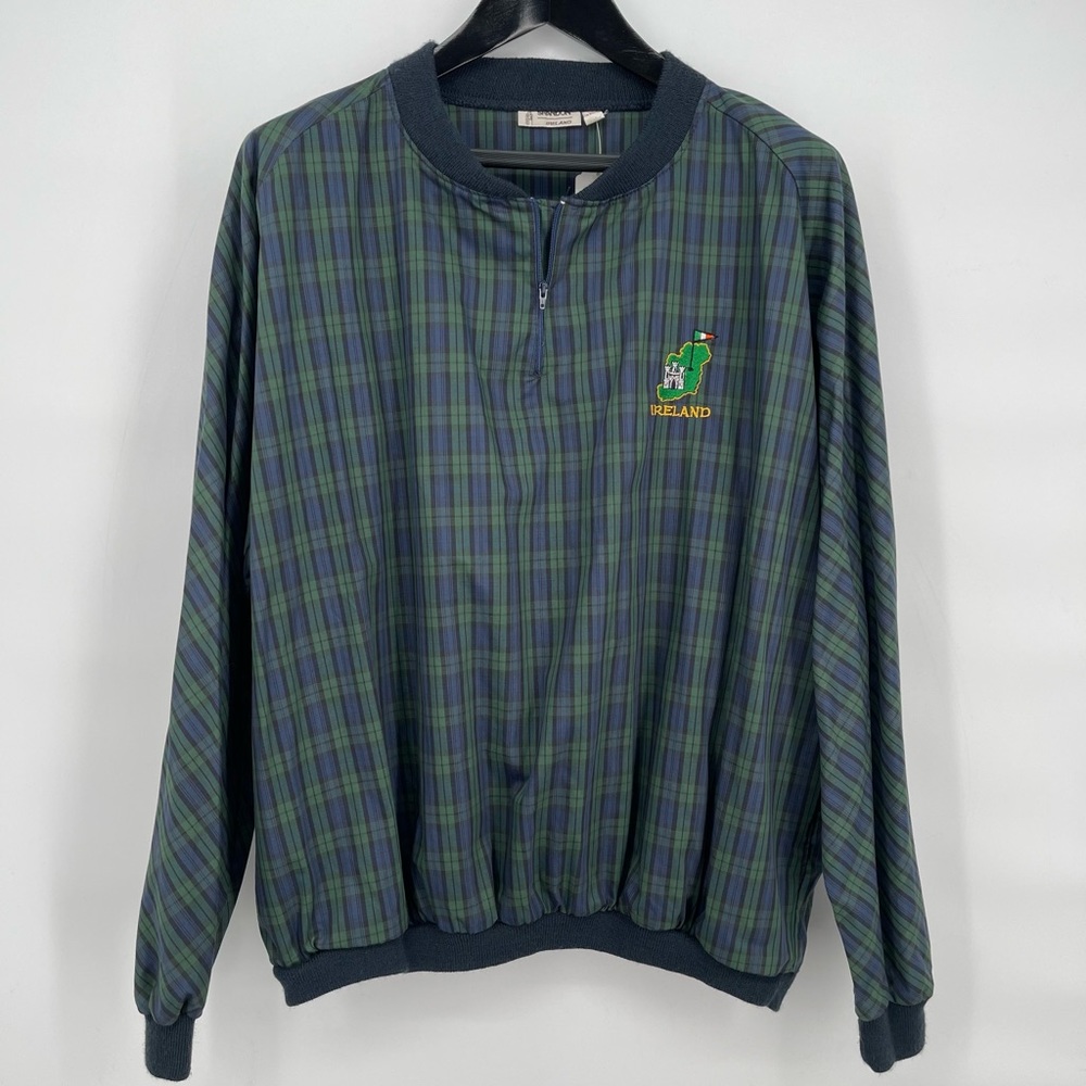 Vintage Shandon Park‎ Golf Club Ireland NWT Blue & Green Tartan Pattern size XL